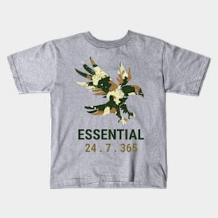 Essential 24.7.365 (Camo Eagle) Kids T-Shirt